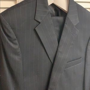 Men’s dark navy pinstripe suit